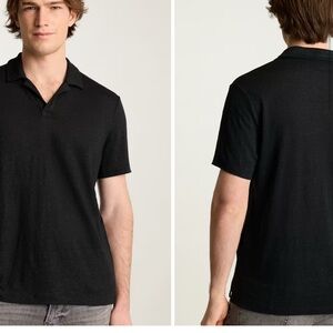 Bonobos Men's Linen Polo Black Shirt